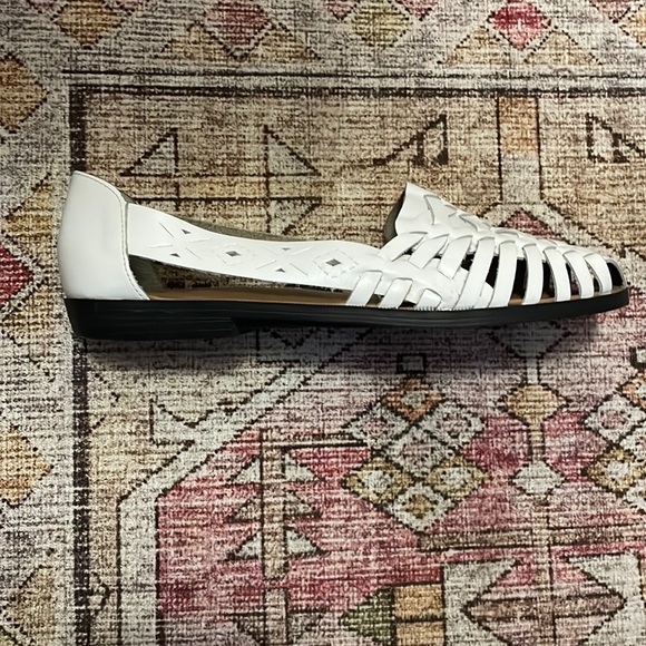 Genuine leather Vintage ROMANO - made in Brazil - Huaraches white sandals Sz 7 - Picture 5 of 12